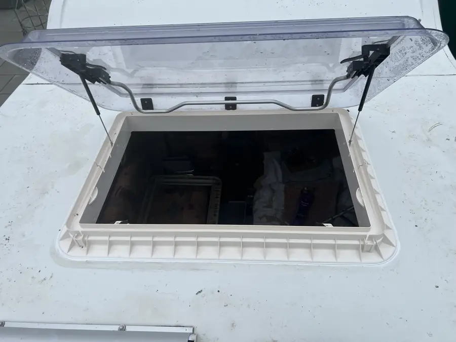 Motorhome rooflight resealed with a fresh seal around the frame