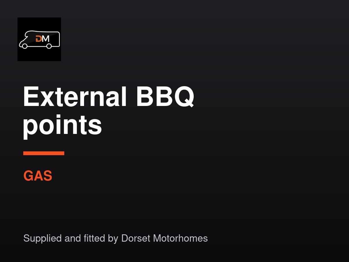 External BBQ points fitted by Dorset Motorhomes